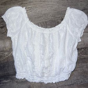 Cropped off the shoulder top